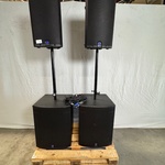 Geluidset Turbosound, IQ12 en IQ18b, zwart